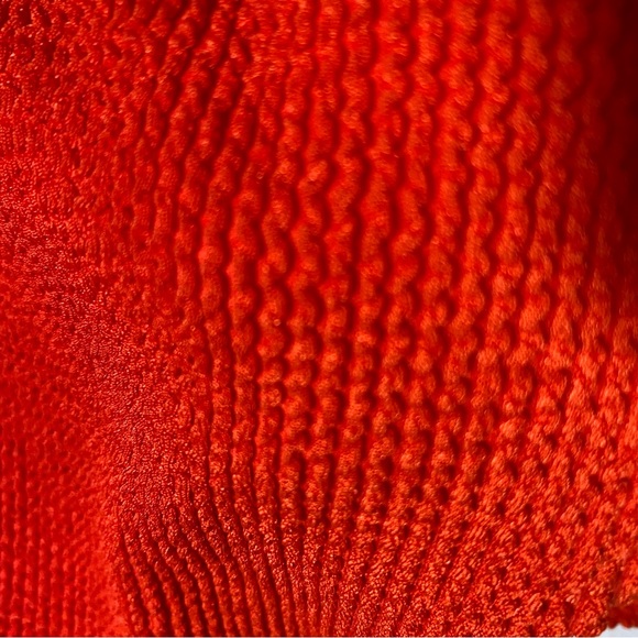 NWT Good American High Rise Bikini Bottoms 2X / 3X size 5/6 Bright Poppy Crinkle - Picture 4 of 9